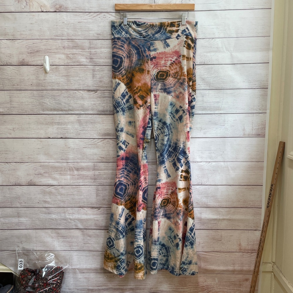 TURQUOISE HAVEN TIE DYE BELL BOTTOM PANTS